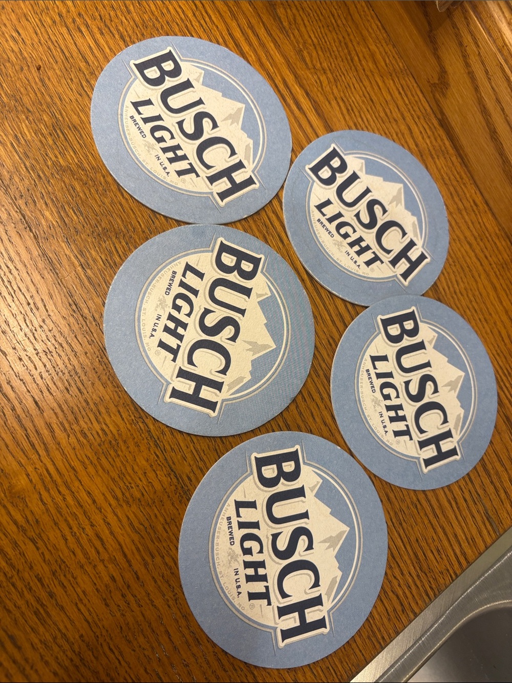 Busch Light Bar Coaster Set - Pack of 5